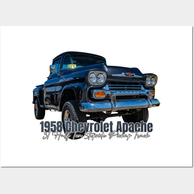 1958 Chevrolet Apache 31 Half Ton Stepside Pickup Truck Wall Art by Gestalt Imagery